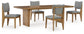 Sherbana Dining Table and 4 Chairs Signature Design by Ashley®