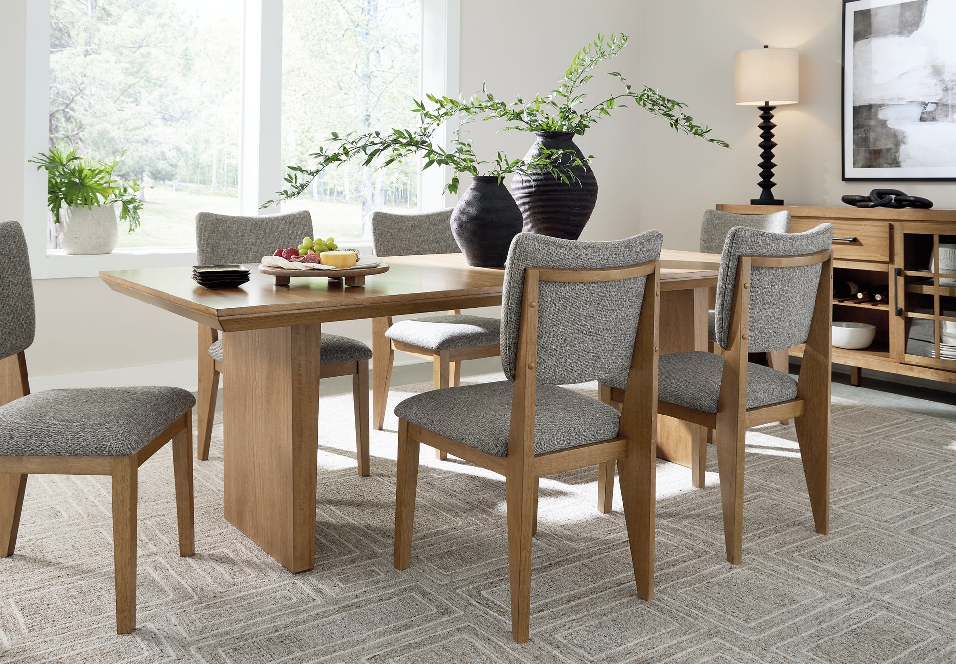 Sherbana Dining Table and 6 Chairs Signature Design by Ashley®