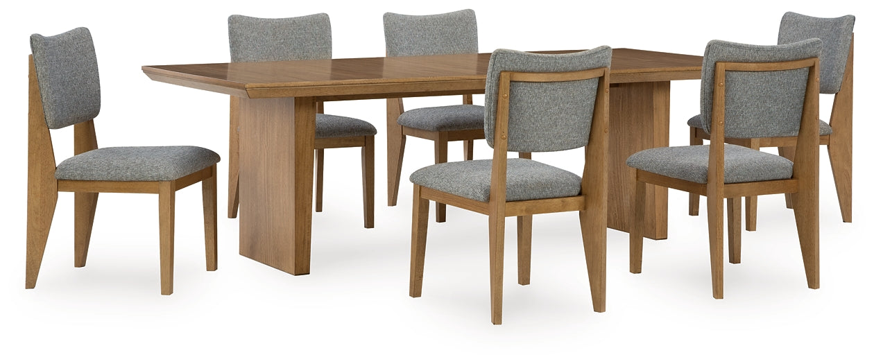 Sherbana Dining Table and 6 Chairs Signature Design by Ashley®