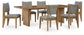 Sherbana Dining Table and 6 Chairs Signature Design by Ashley®