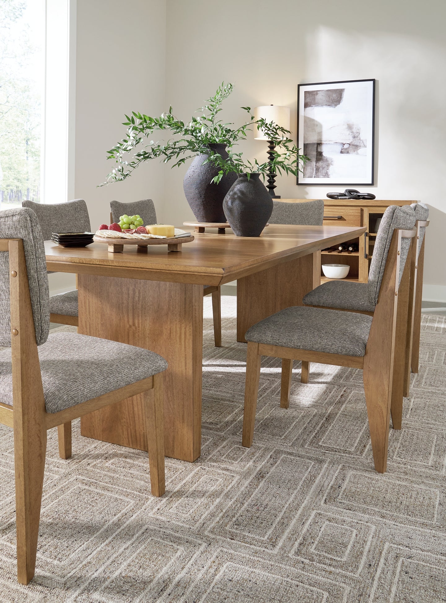 Sherbana Dining Table and 8 Chairs Signature Design by Ashley®