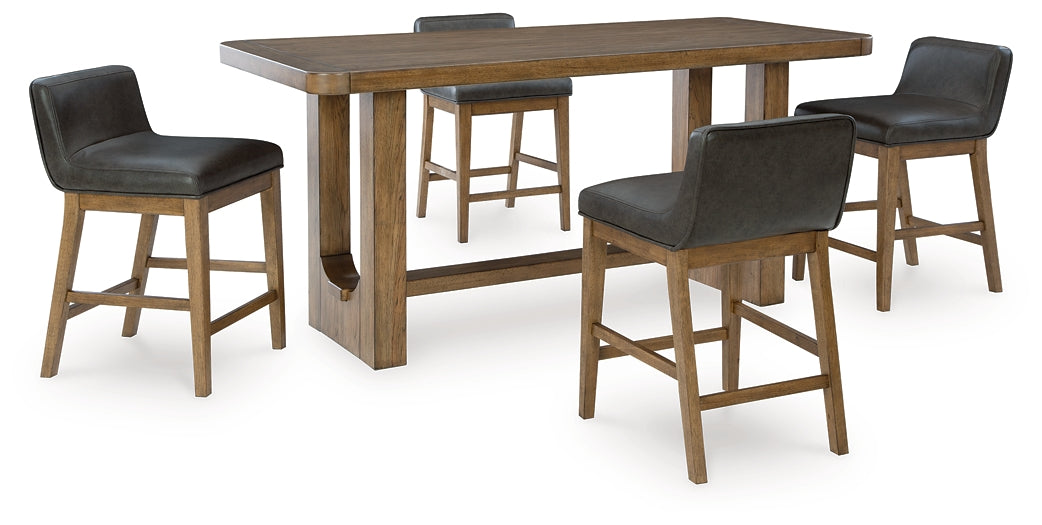 Cabalynn Counter Height Dining Table and 4 Barstools Signature Design by Ashley®