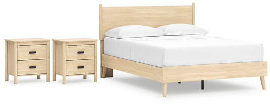 Cabinella Queen Platform Panel Bed with 2 Nightstands Signature Design by Ashley®