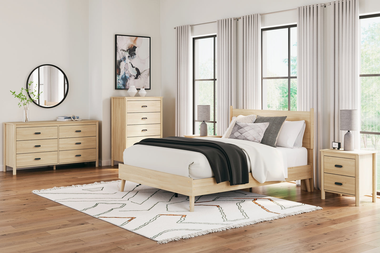 Cabinella Queen Platform Bed with Dresser, Chest and Nightstand Signature Design by Ashley®