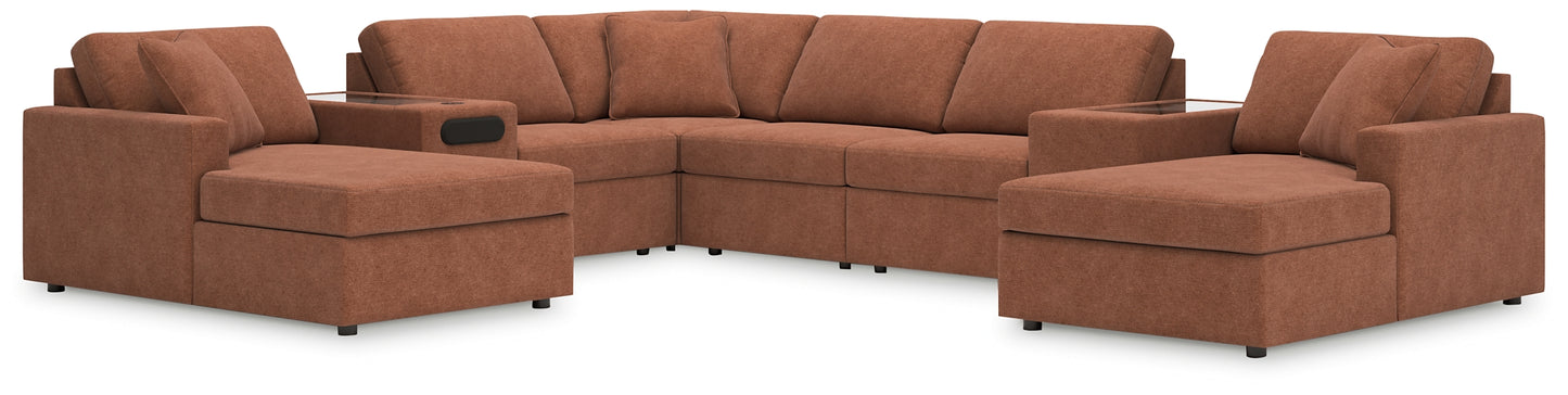 Modmax 8-Piece Double Chaise Sectional with Audio and Storage Consoles Signature Design by Ashley®