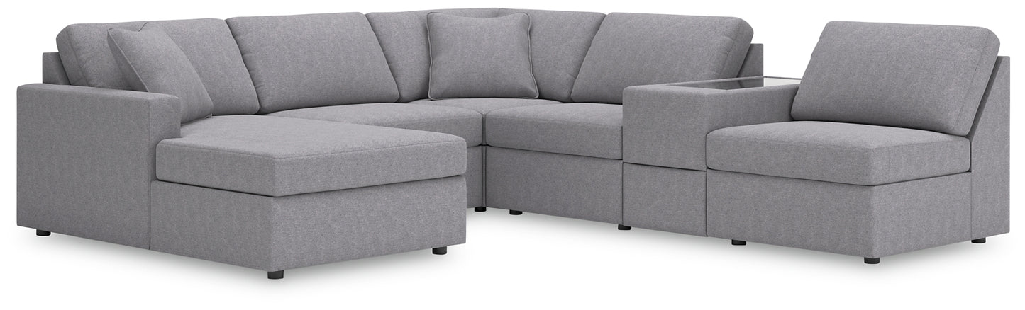 Modmax 6-Piece Sectional with Chaise and Storage Console Signature Design by Ashley®