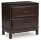 Vanmore Two Drawer Night Stand Benchcraft®