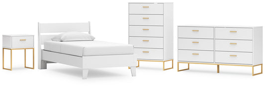 Socalle Twin Panel Platform Bed with Dresser, Chest and Nightstand Signature Design by Ashley®