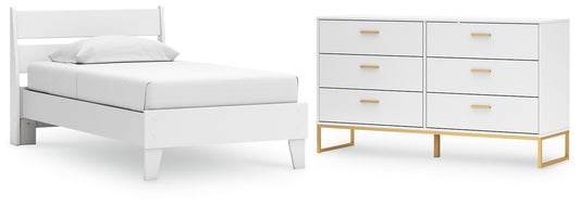 Socalle Twin Panel Platform Bed with Dresser Signature Design by Ashley®