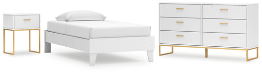 Socalle Twin Platform Bed with Dresser and Nightstand Signature Design by Ashley®