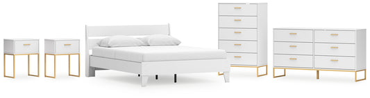 Socalle Queen Panel Platform Bed with Dresser, Chest and 2 Nightstands Signature Design by Ashley®