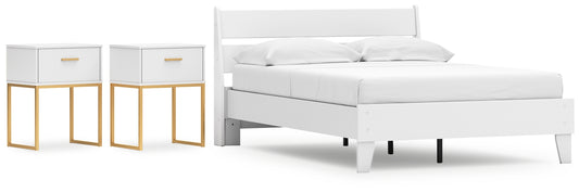 Socalle Full Panel Platform Bed with 2 Nightstands Signature Design by Ashley®