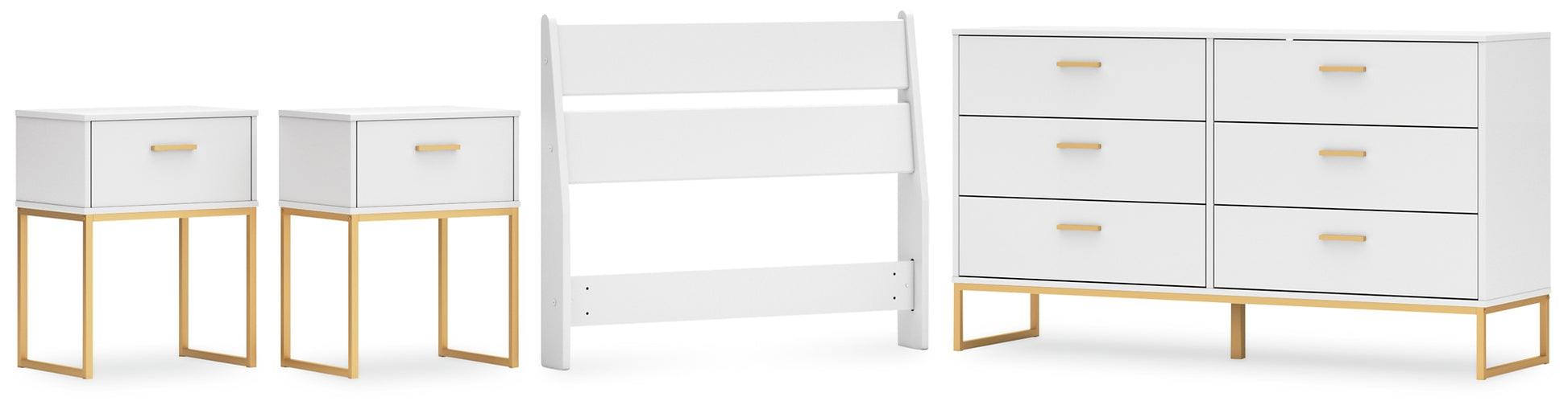 Socalle Twin Panel Headboard with Dresser and 2 Nightstands Signature Design by Ashley®