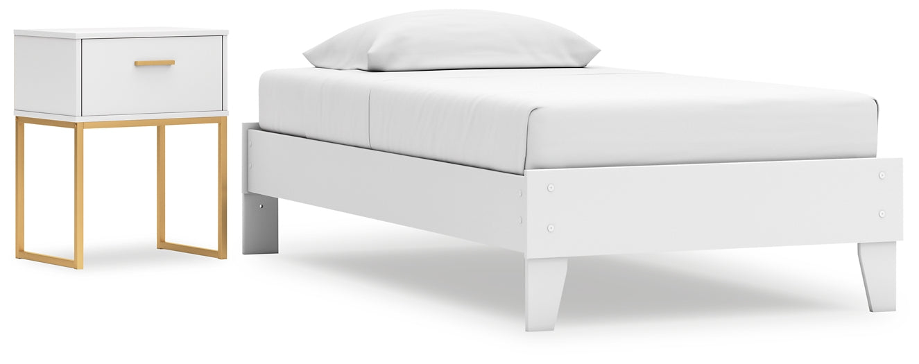 Socalle Twin Platform Bed with Nightstand Signature Design by Ashley®