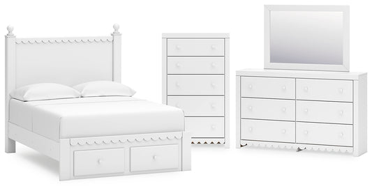 Mollviney Full Panel Storage Bed with Mirrored Dresser and Chest Signature Design by Ashley®