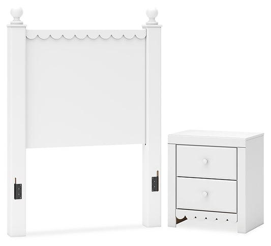 Mollviney Twin Panel Headboard with Nightstand Signature Design by Ashley®