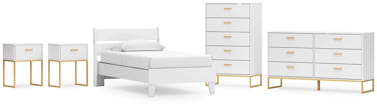 Socalle Twin Panel Platform Bed with Dresser, Chest and 2 Nightstands Signature Design by Ashley®