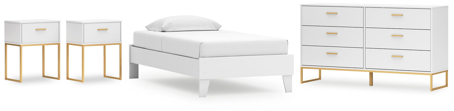 Socalle Twin Platform Bed with Dresser and 2 Nightstands Signature Design by Ashley®