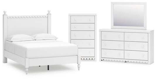 Mollviney Full Panel Bed with Mirrored Dresser and Chest Signature Design by Ashley®