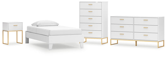 Socalle Twin Platform Bed with Dresser, Chest and Nightstand Signature Design by Ashley®