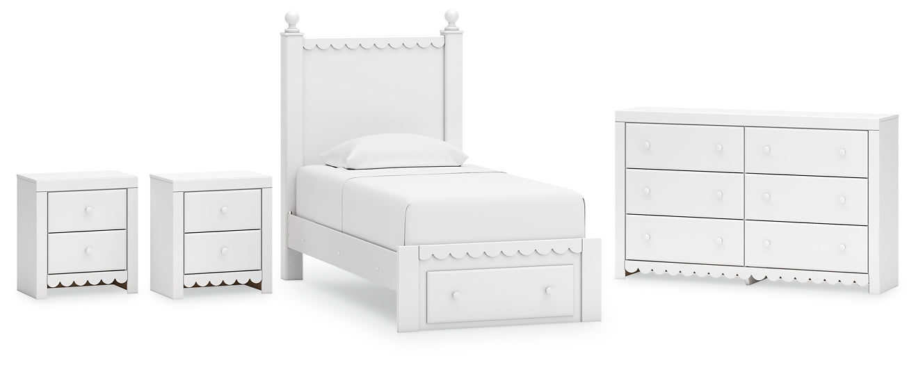 Mollviney Twin Panel Storage Bed with Dresser and 2 Nightstands Signature Design by Ashley®