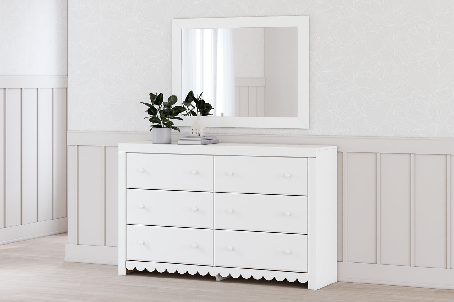 Mollviney Full Panel Bed with Mirrored Dresser and 2 Nightstands Signature Design by Ashley®