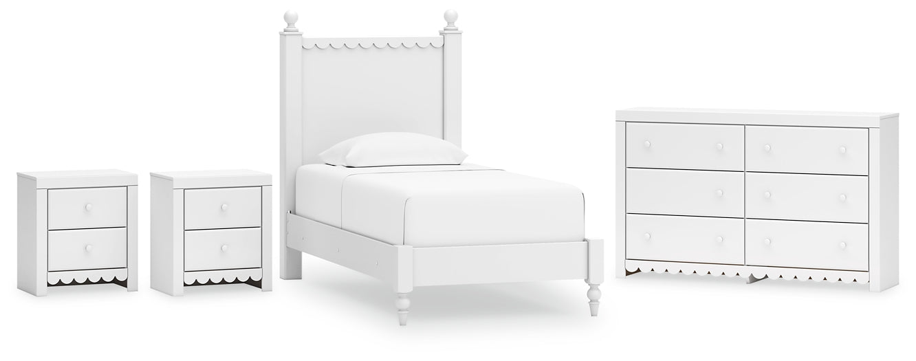 Mollviney Twin Panel Bed with Dresser and 2 Nightstands Signature Design by Ashley®