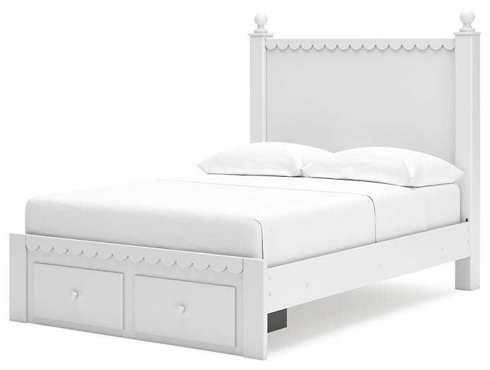 Mollviney Full Panel Storage Bed with Mirrored Dresser and 2 Nightstands Signature Design by Ashley®