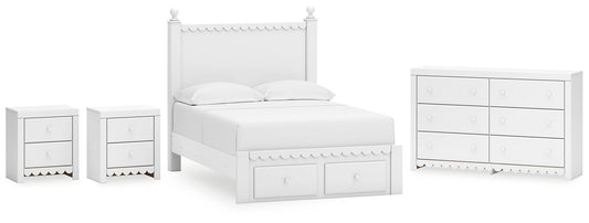 Mollviney Full Panel Storage Bed with Dresser and 2 Nightstands Signature Design by Ashley®