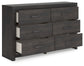 Hollivern Six Drawer Dresser Signature Design by Ashley®