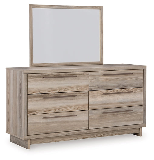 Hasbrick Queen Panel Bed with Mirrored Dresser and 2 Nightstands Signature Design by Ashley®