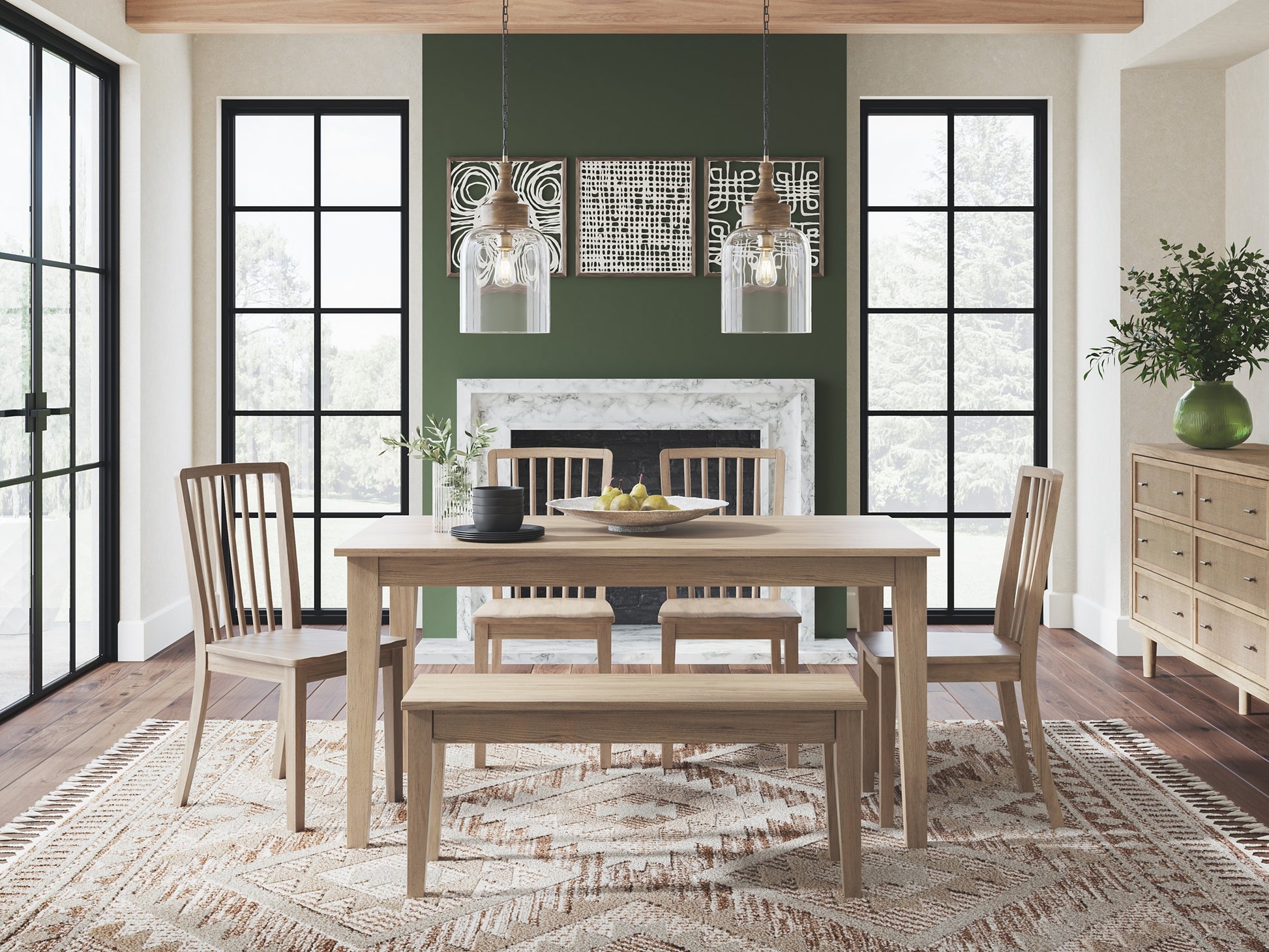 Gleanville Dining Table and 4 Chairs Signature Design by Ashley®