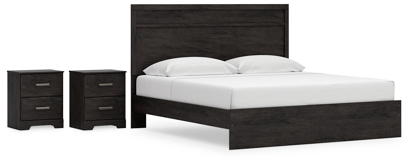 Belachime King Panel Bed with 2 Nightstands Signature Design by Ashley®