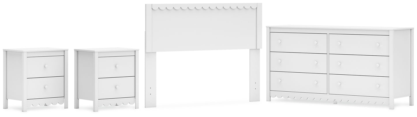 Hallityn Full Panel Headboard with Dresser and 2 Nightstands Signature Design by Ashley®