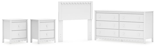 Hallityn Twin Panel Headboard with Dresser and 2 Nightstands Signature Design by Ashley®