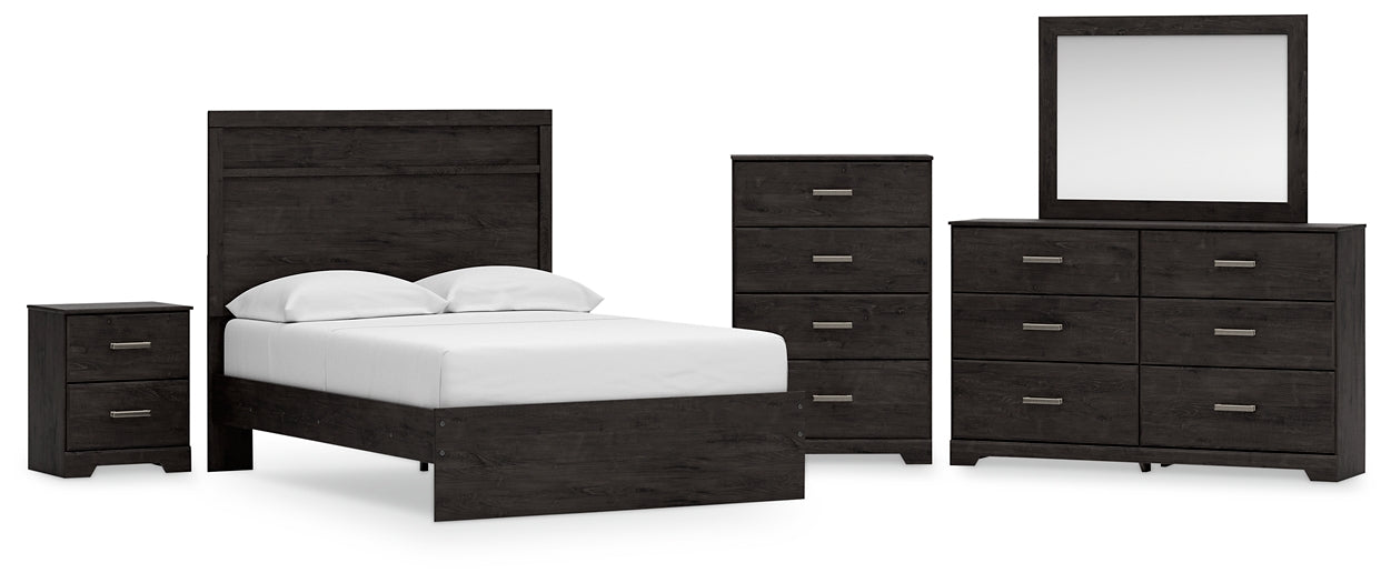 Belachime Full Panel Bed with Mirrored Dresser, Chest and Nightstand Signature Design by Ashley®