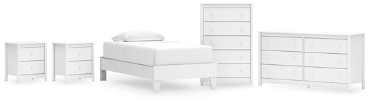 Hallityn Twin Platform Bed with Dresser, Chest and 2 Nightstands Signature Design by Ashley®