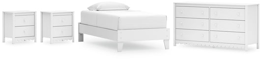 Hallityn Twin Platform Bed with Dresser and 2 Nightstands Signature Design by Ashley®