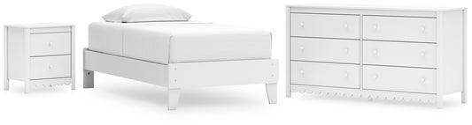 Hallityn Twin Platform Bed with Dresser and Nightstand Signature Design by Ashley®