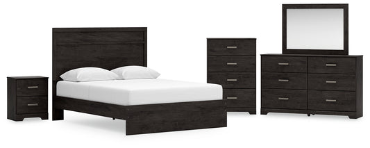 Belachime Queen Panel Bed with Mirrored Dresser, Chest and Nightstand Signature Design by Ashley®