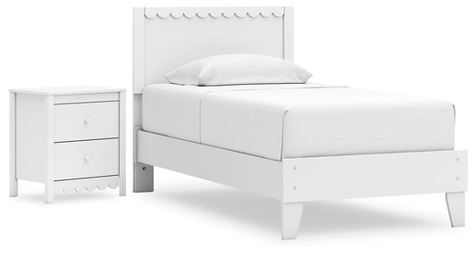 Hallityn Twin Panel Platform Bed with Nightstand Signature Design by Ashley®