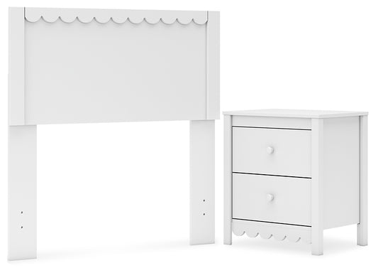 Hallityn Twin Panel Headboard with Nightstand Signature Design by Ashley®