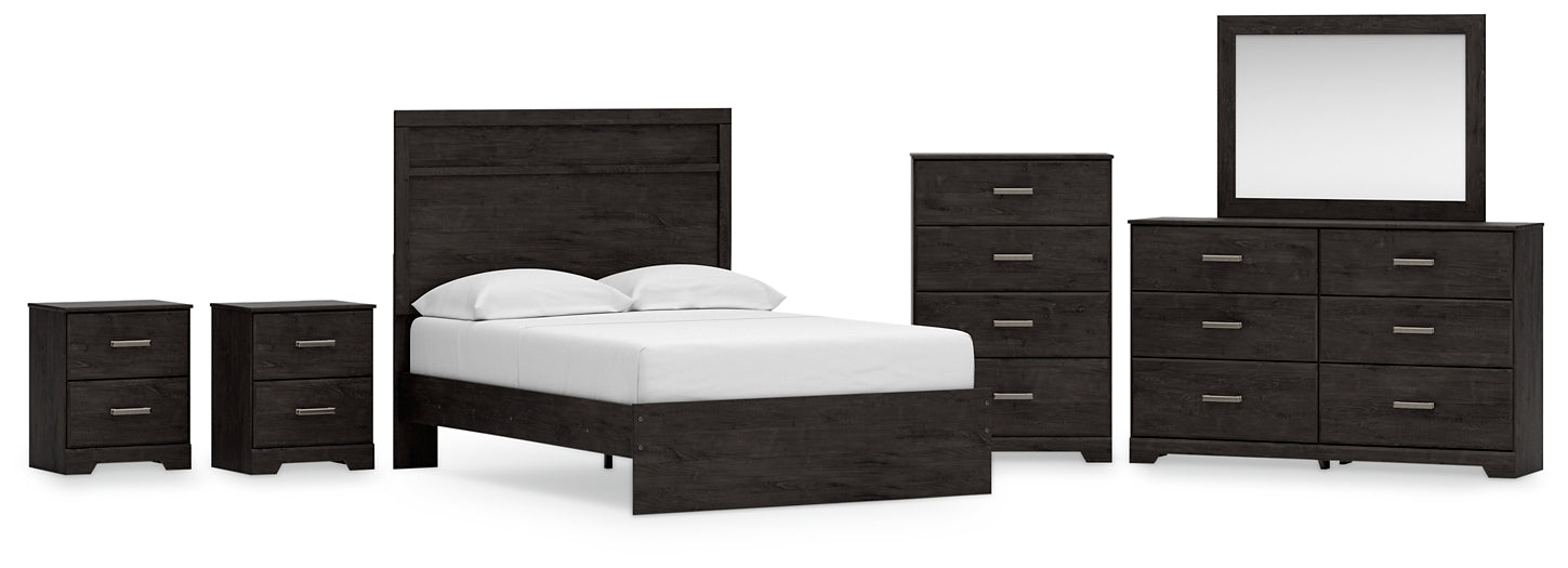 Belachime Full Panel Bed with Mirrored Dresser, Chest and 2 Nightstands Signature Design by Ashley®