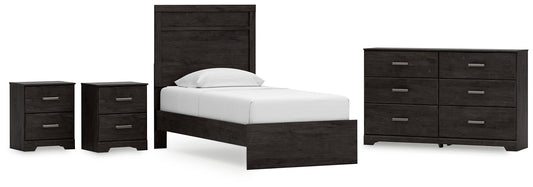 Belachime Twin Panel Bed with Dresser and 2 Nightstands Signature Design by Ashley®