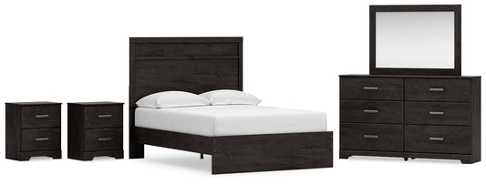 Belachime Full Panel Bed with Mirrored Dresser and 2 Nightstands Signature Design by Ashley®