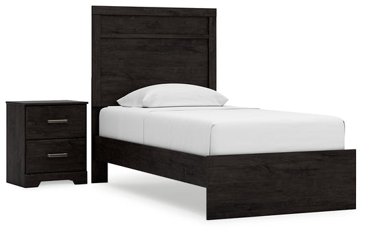 Belachime Twin Panel Bed with Nightstand Signature Design by Ashley®