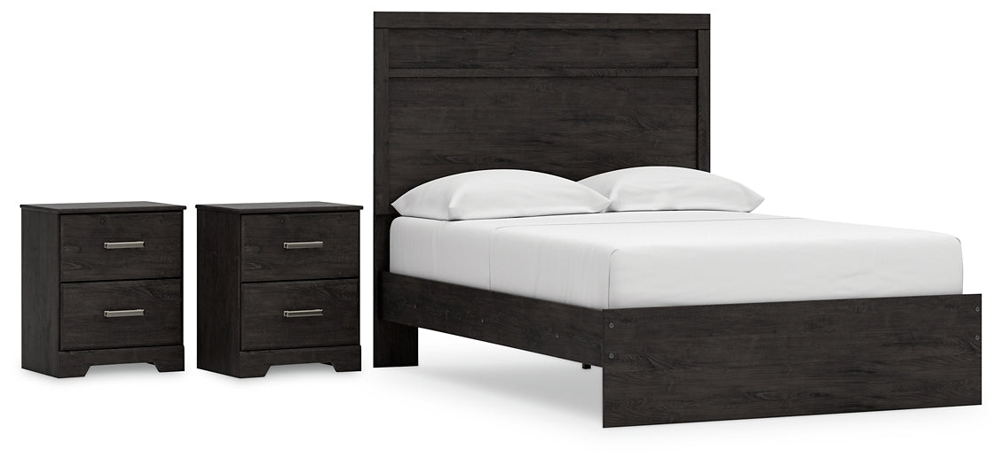 Belachime Full Panel Bed with 2 Nightstands Signature Design by Ashley®