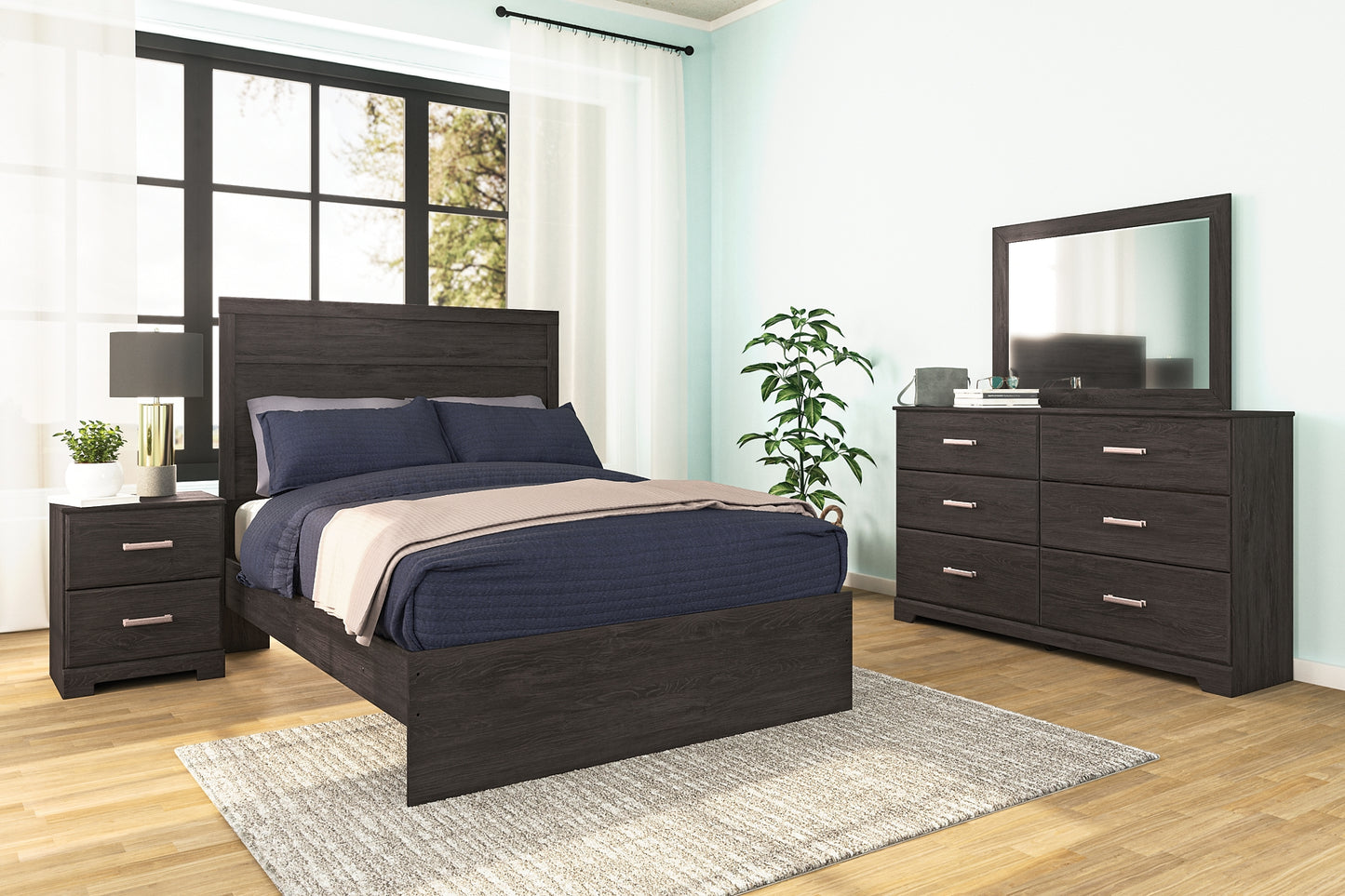 Belachime Full Panel Bed with 2 Nightstands Signature Design by Ashley®