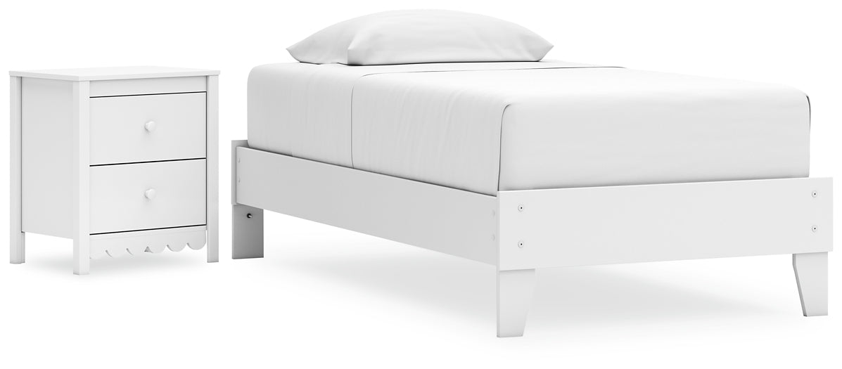 Hallityn Twin Platform Bed with Nightstand Signature Design by Ashley®