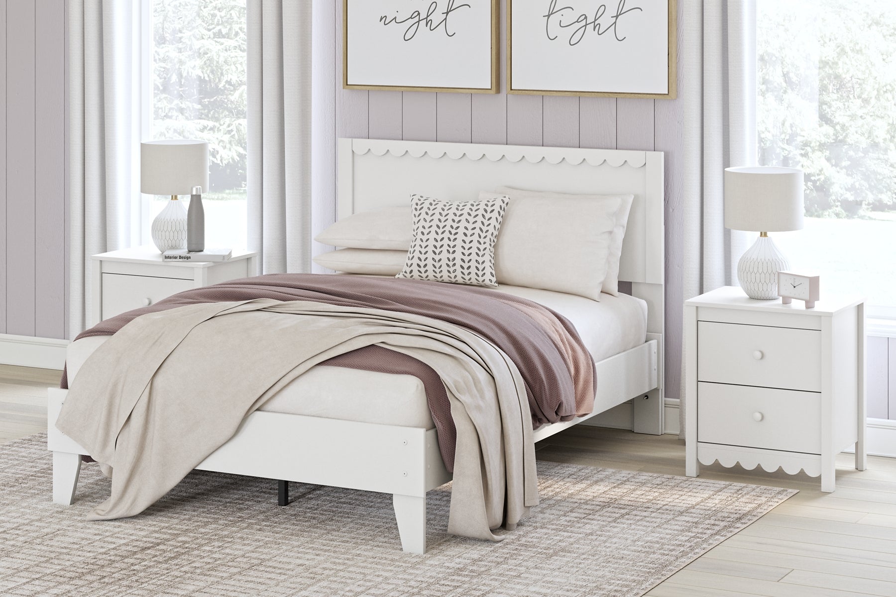 Hallityn Full Panel Platform Bed with Dresser and Nightstand Signature Design by Ashley®